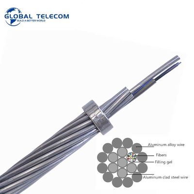 Câble optique de fibre d'OEM g652d Opgw pour le noyau extérieur du noyau 48 de l'utilisation 24