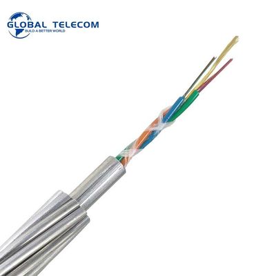Câble optique de fibre de G655 Opgw, fil de masse aérien composé de fibre optique de G652D