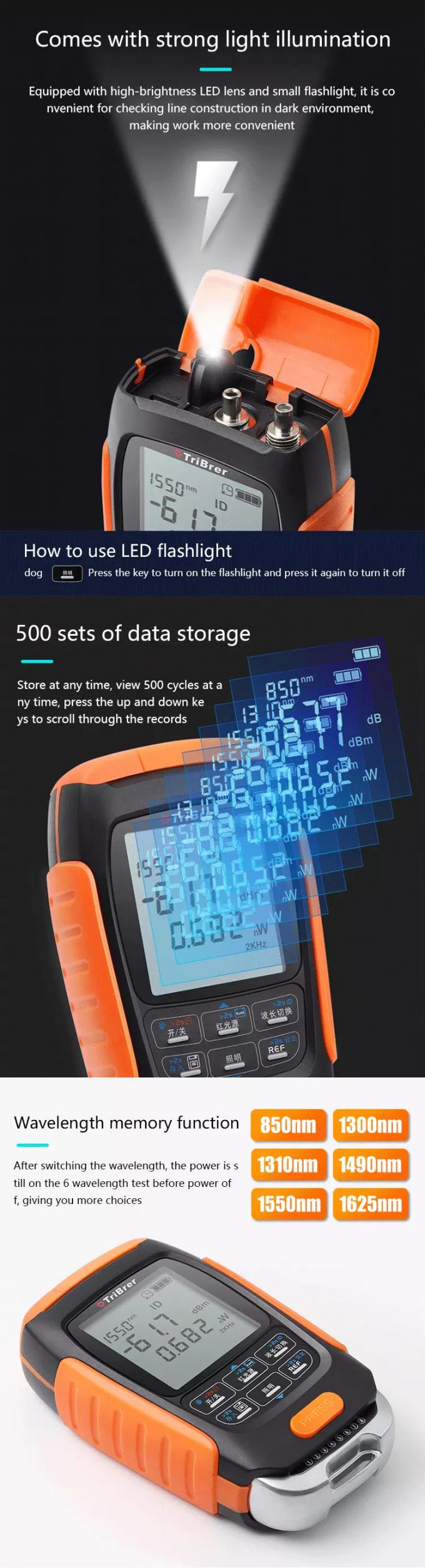 TriBrer APM50 Mini Optical Power Meter OPM FTTH multifonctionnel 2